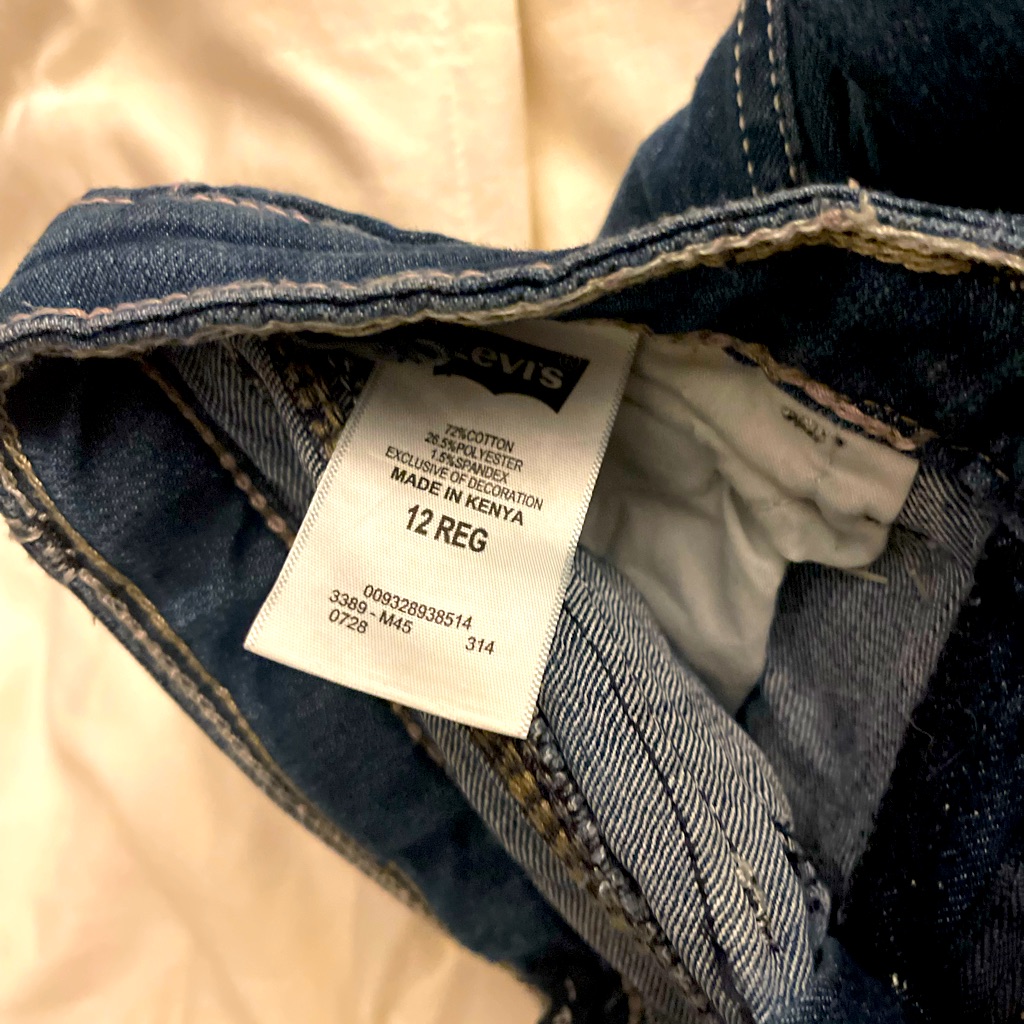Nwt Girls Skinny Regular Levi Jeans. Medium Wash.